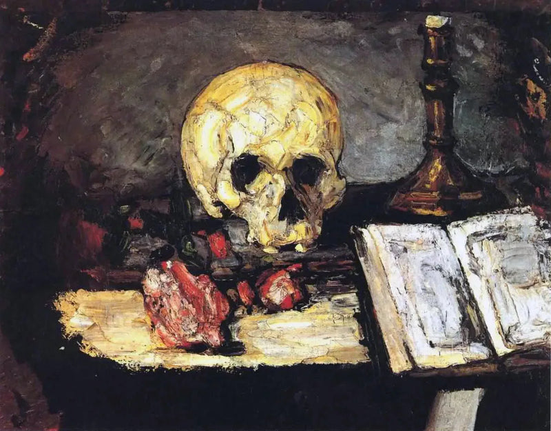 Teschio e candelabro - Paul Cézanne