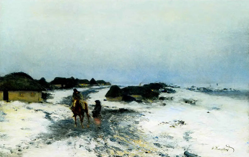 Crepuscolo invernale in Ucraina. - Ivan Pokhitonov