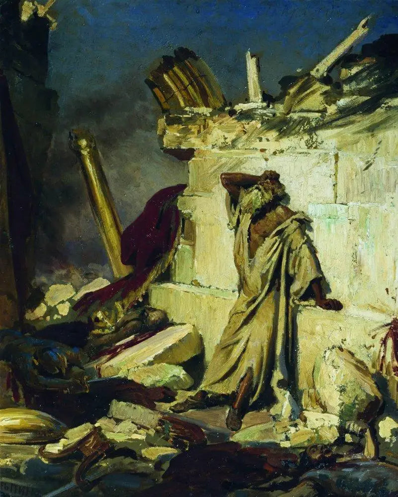 Cri del profeta Geremia sulle rovine di Gerusalemme - Ilya Repin