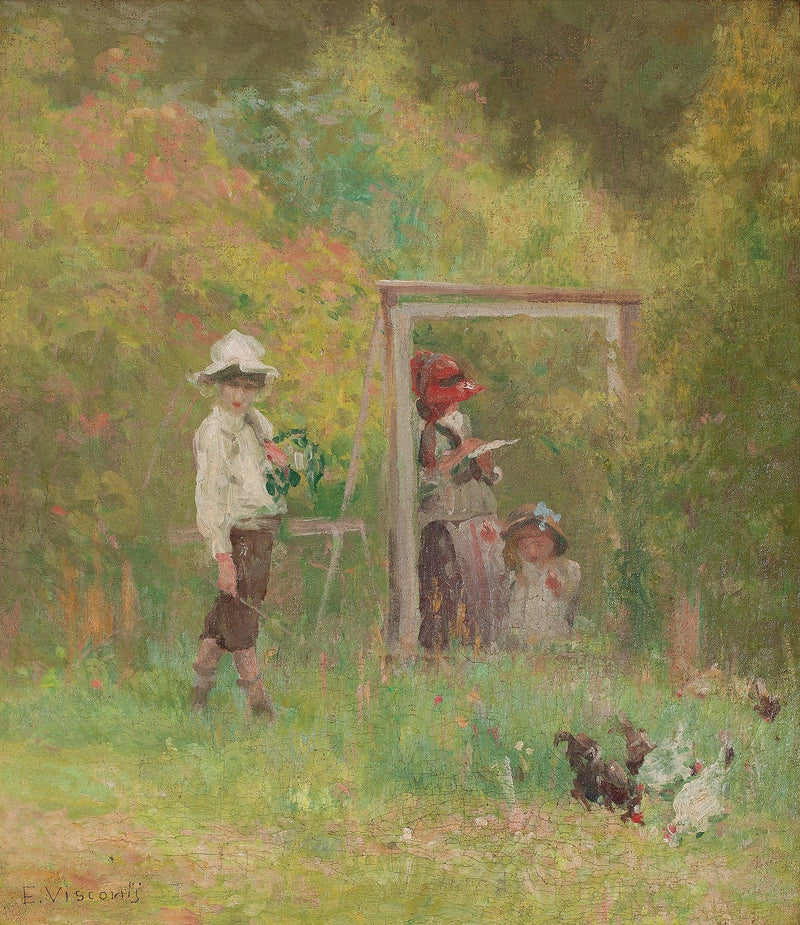 Crian��as brincando - Eliseu Visconti