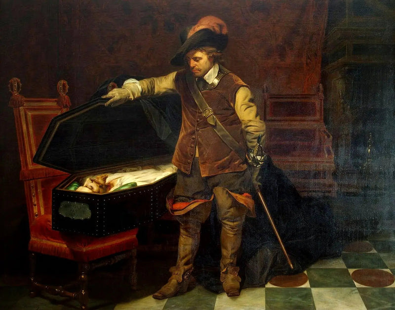 Cromwell davanti alla bara di Carlo I - Paul Delaroche
