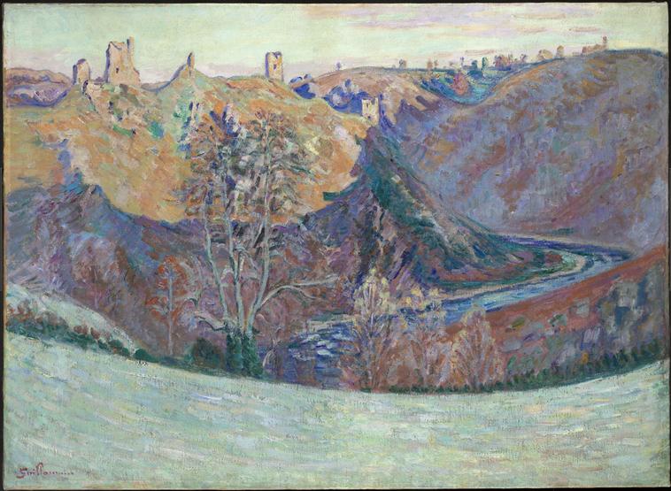 Crozant, le rovine sul lato della Creuse, la mattina - Armand Guillaumin
