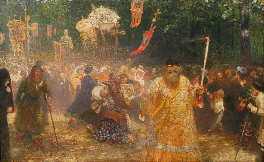 Crocifissione in legno di quercia - Ilya Repin