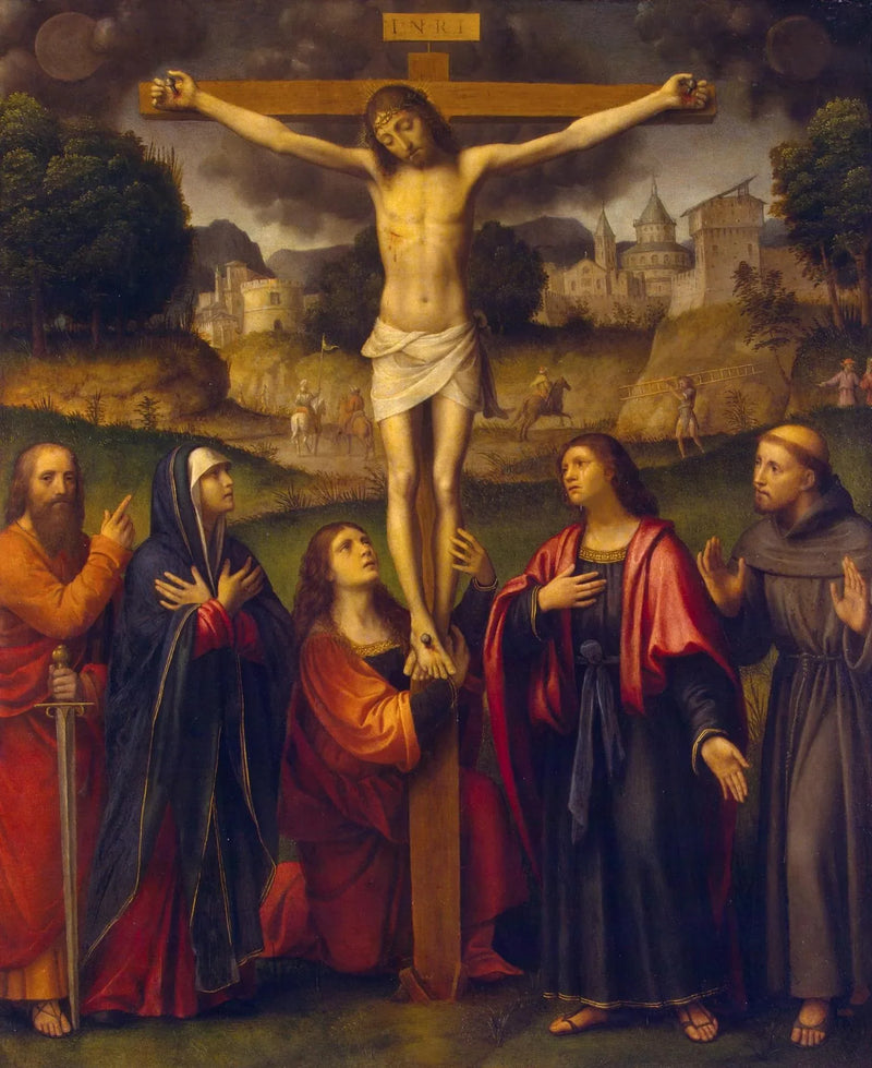 Crocifissione con la Vergine e i santi Paolo, Maria Maddalena, Giovanni e Francesco - Bernardino Luini
