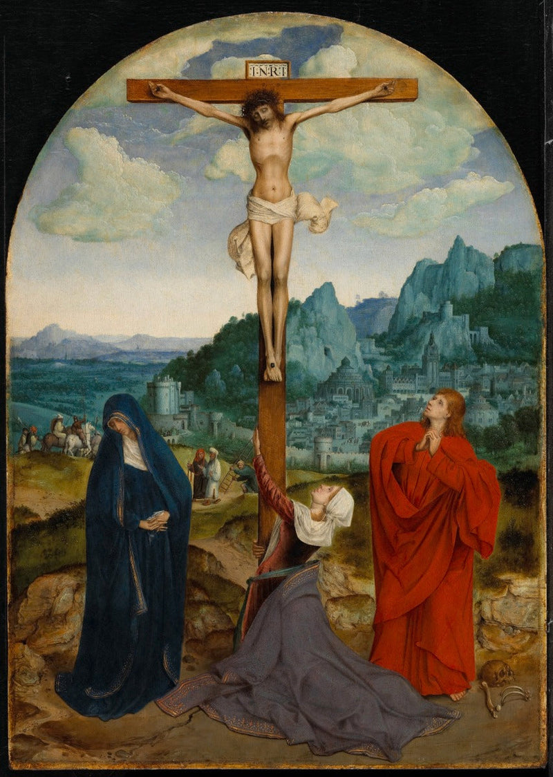 Crocifissione, avec la Vierge et saint Jean - Quentin Metsys