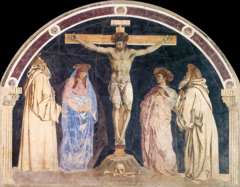 Crocifissione con la Vergine e tre santi - Andrea del Castagno