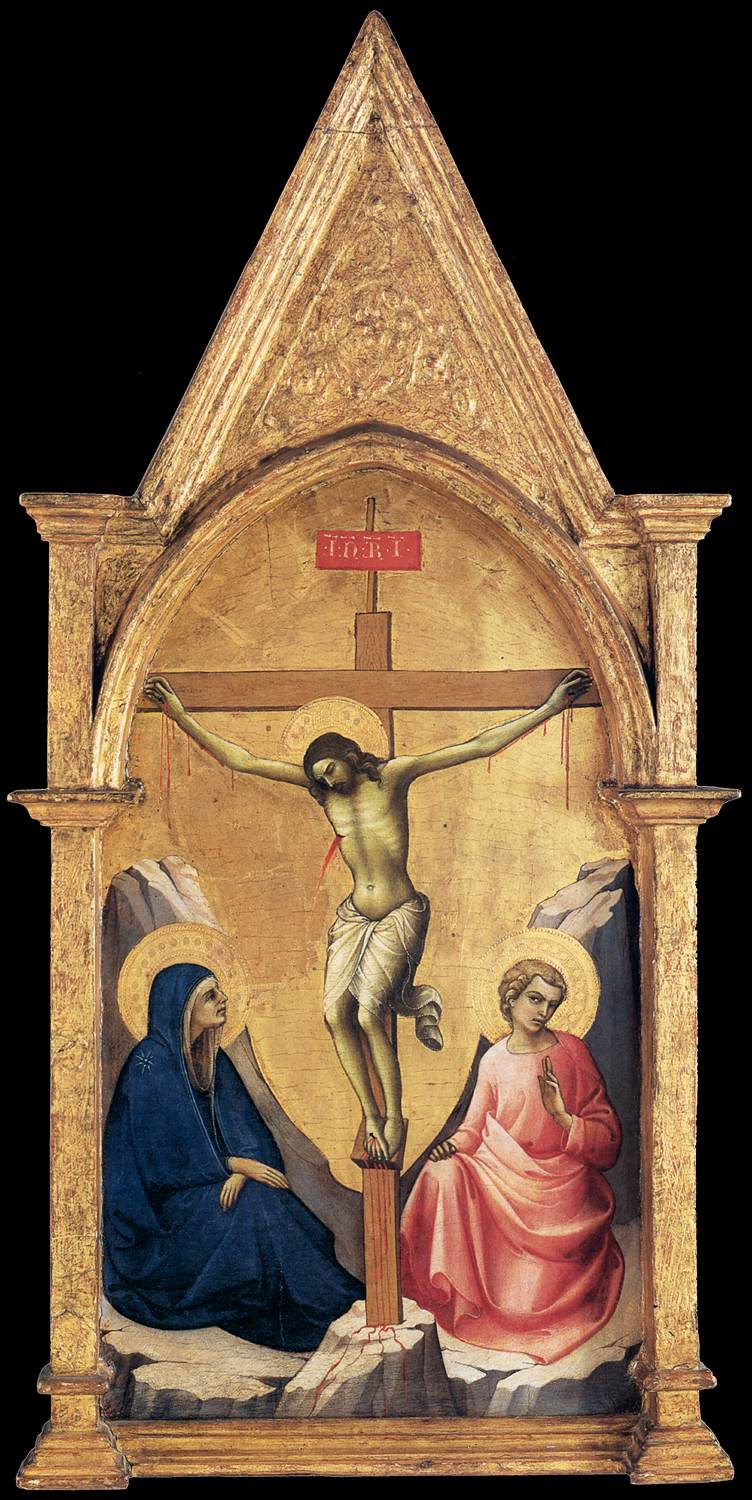 Crucifixion avec la Vierge Marie et Saint Jean - Lorenzo Monaco image 1 tableau peint à l’huile sur toile