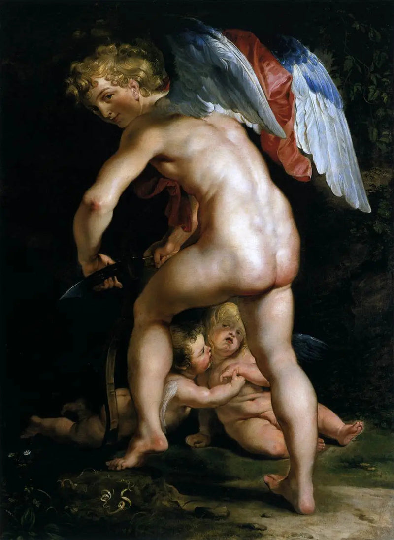 Cupido (Eros) scolpisce l'arco - Peter Paul Rubens