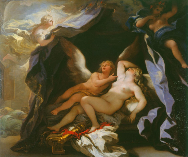 Cupido in visita a Psiche addormentata - Luca Giordano