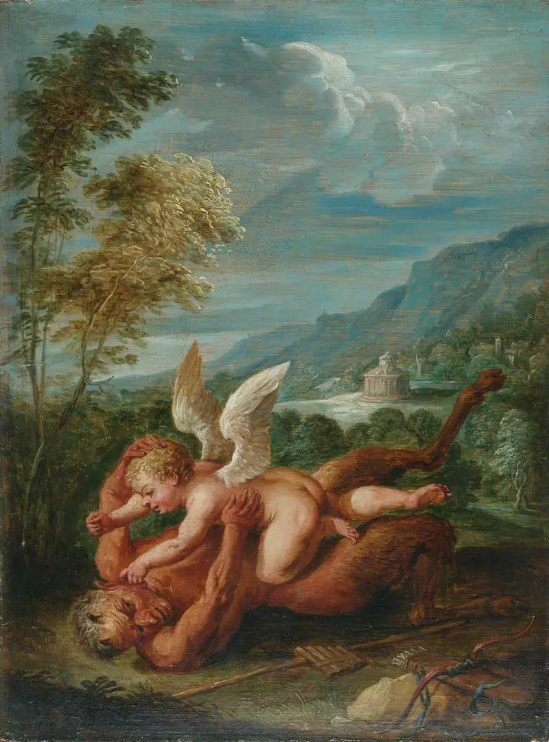 Cupido che vince Pan (dopo Annibale Carracci) - David Teniers il Giovane