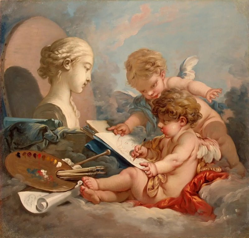 Cupidon. Allégorie de la peinture - François Boucher