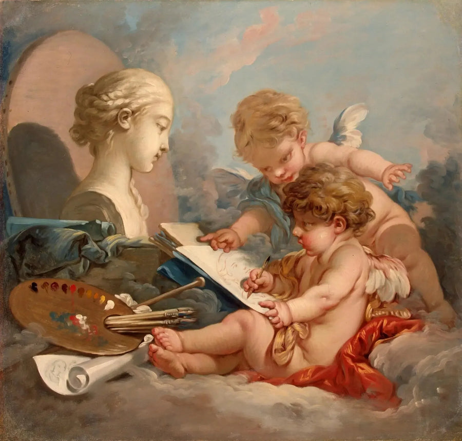 Cupidon. Allégorie de la peinture - François Boucher