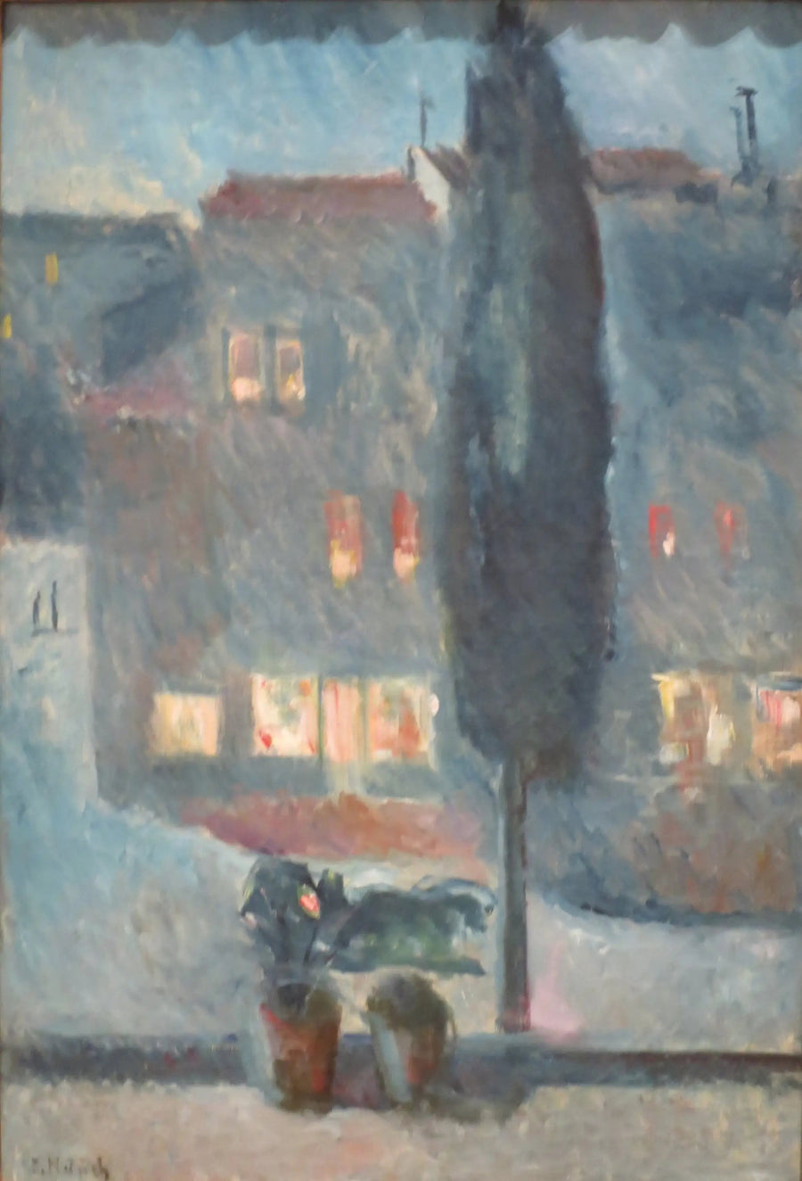 Cipressi al chiaro di luna - Edvard Munch