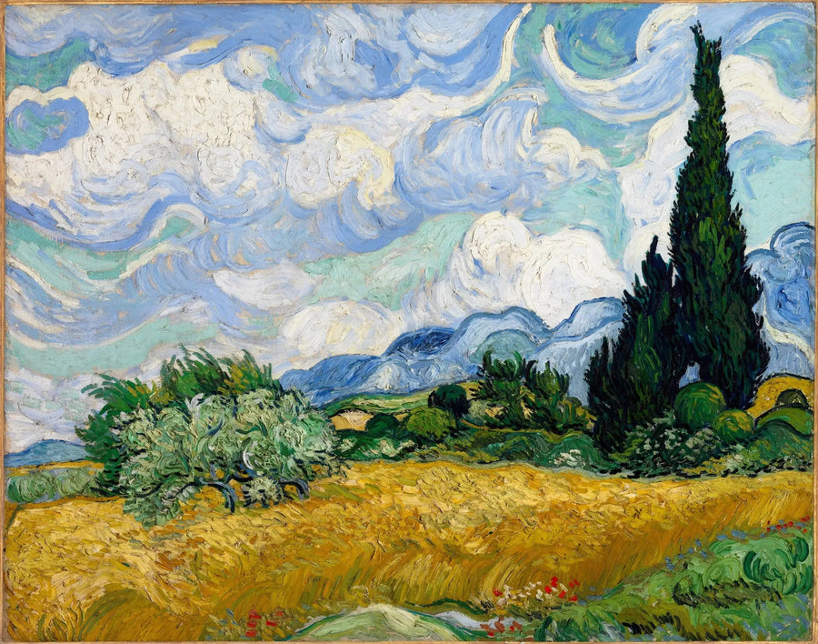 Cipressi nei campi d'oro - Vincent van Gogh