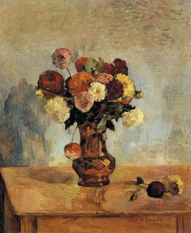 Dalie in un vaso di rame - Paul Gauguin
