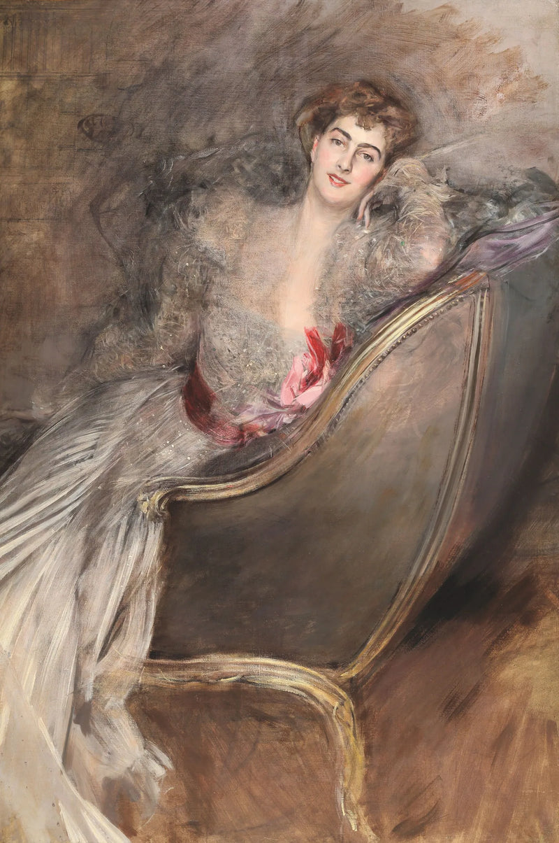 Donna sdraiata su una poltrona - Giovanni Boldini