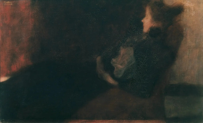 Dama accanto al camino (Dame am Kamin) - Gustav Klimt