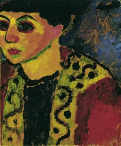 Signora davanti lo sfondo blu - Alexej von Jawlensky