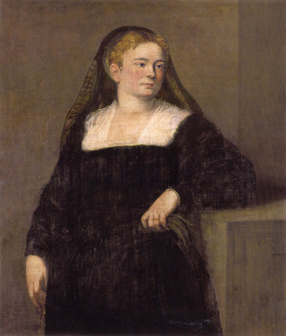 Dame en deuil - Jacopo Tintoretto image 1 copie peinte à la main à l’huile