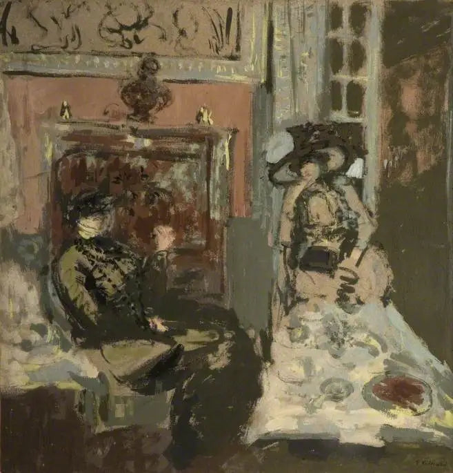 Donne in visita all'ora del tè, Les Pavillons - Édouard Vuillard