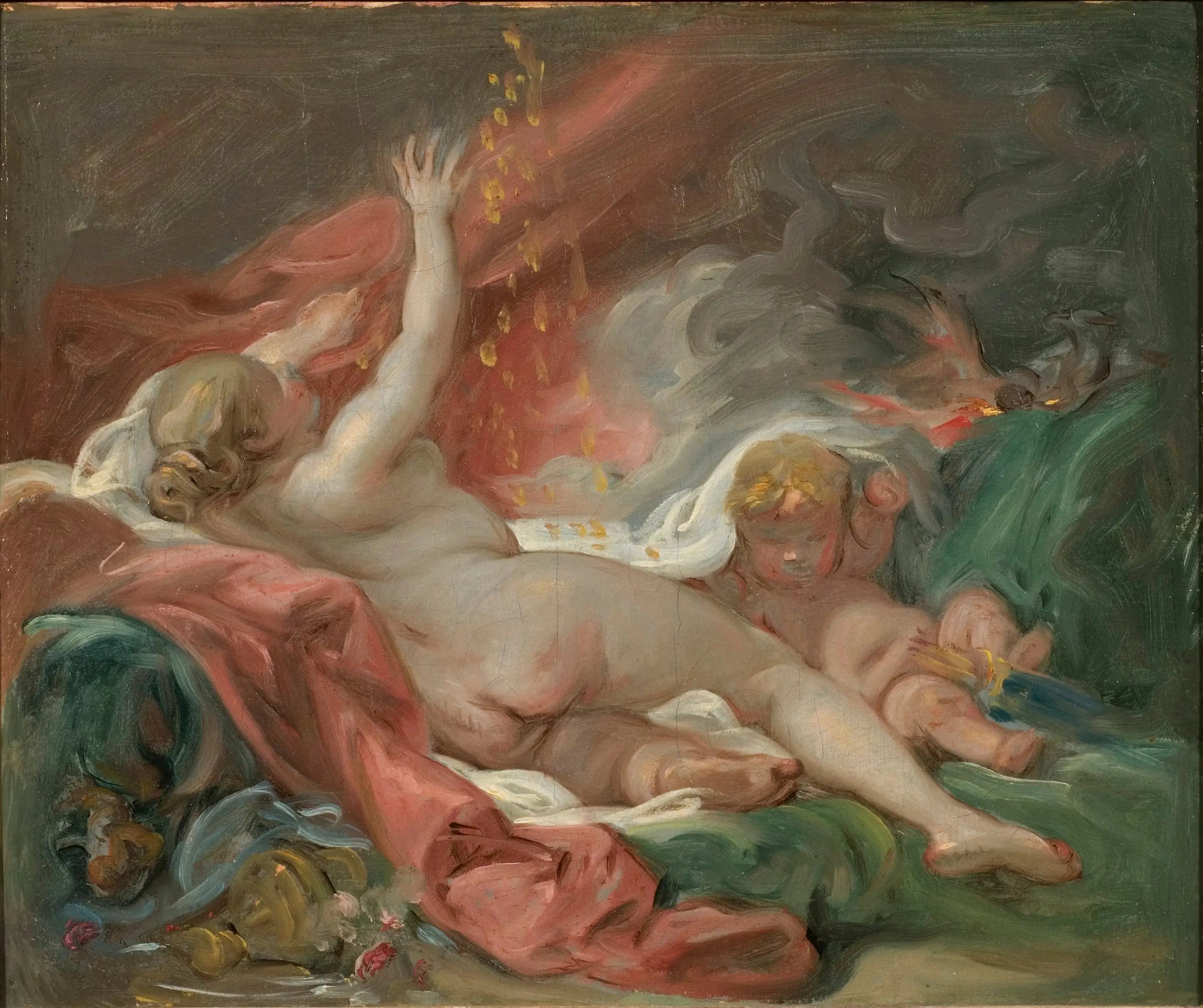 Danaé et la Pluie d’Or. Étude - François Boucher - Alpha Reproduction
