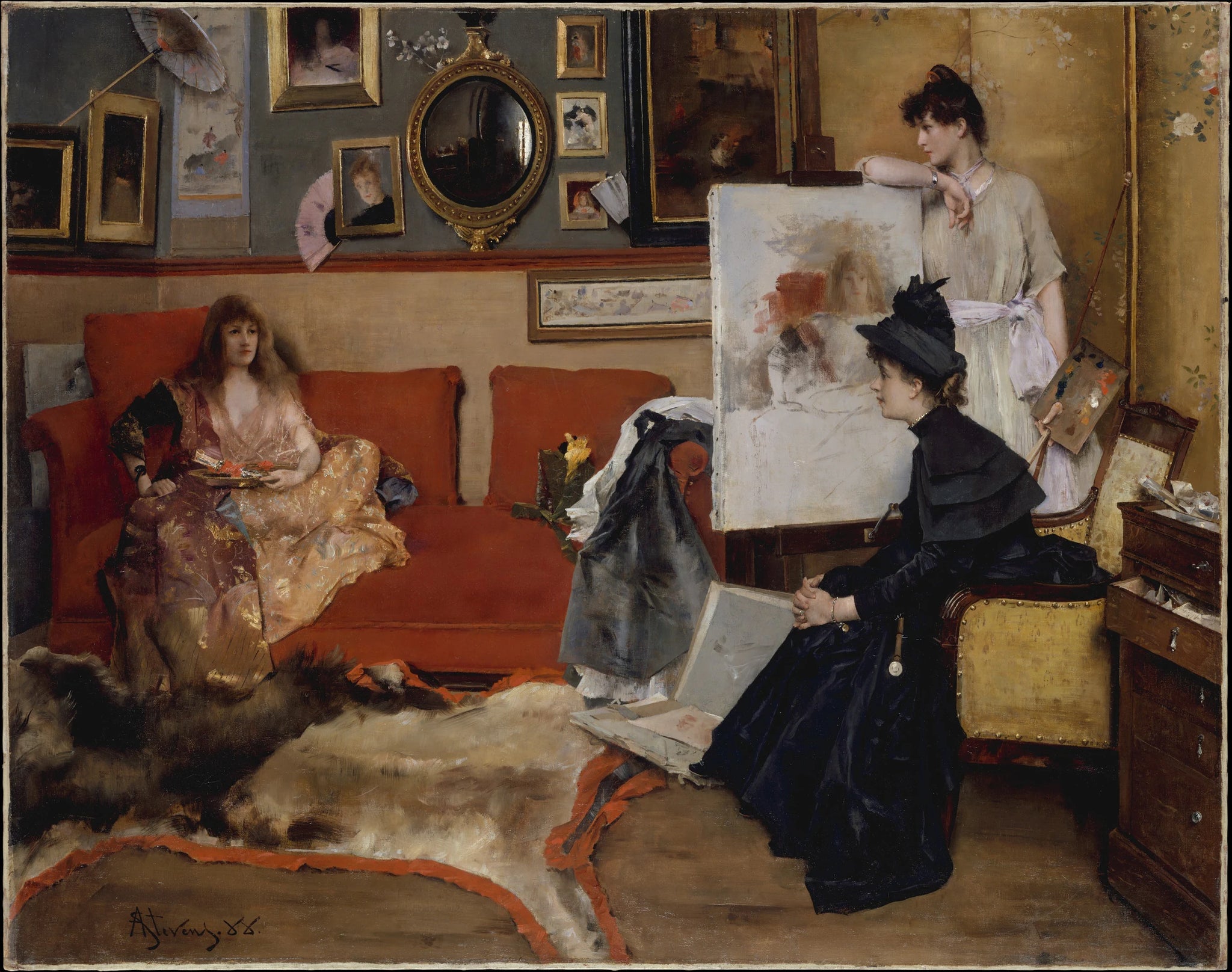 Dans l'atelier - Alfred Stevens