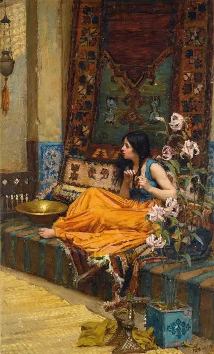 Nel harem, un'odalisca - John William Waterhouse