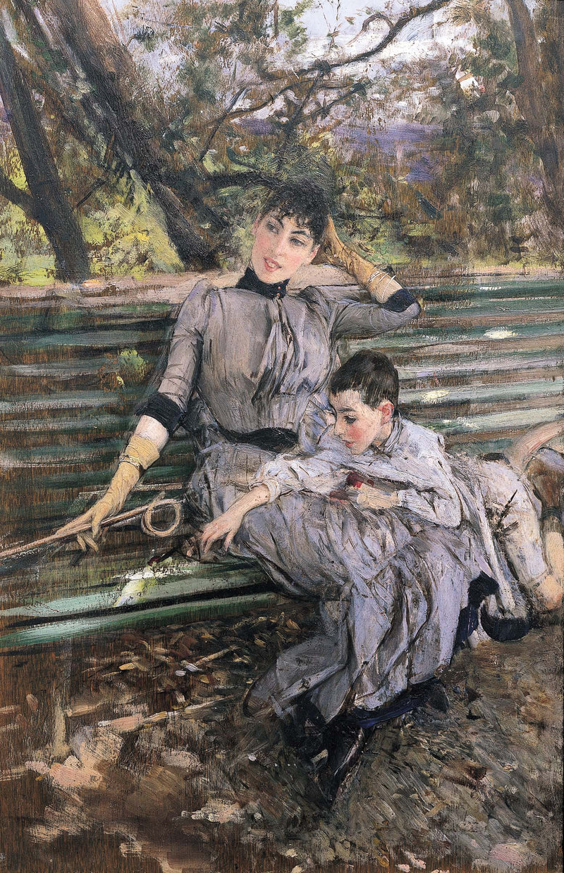 Nel giardino. Alaide e Ottavio Banti - Giovanni Boldini
