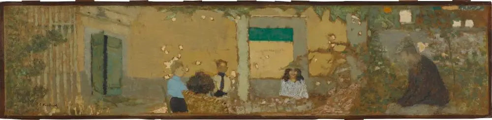 Dans le jardin chez Vallotton - Édouard Vuillard image 1 reproduction de peinture à l’huile