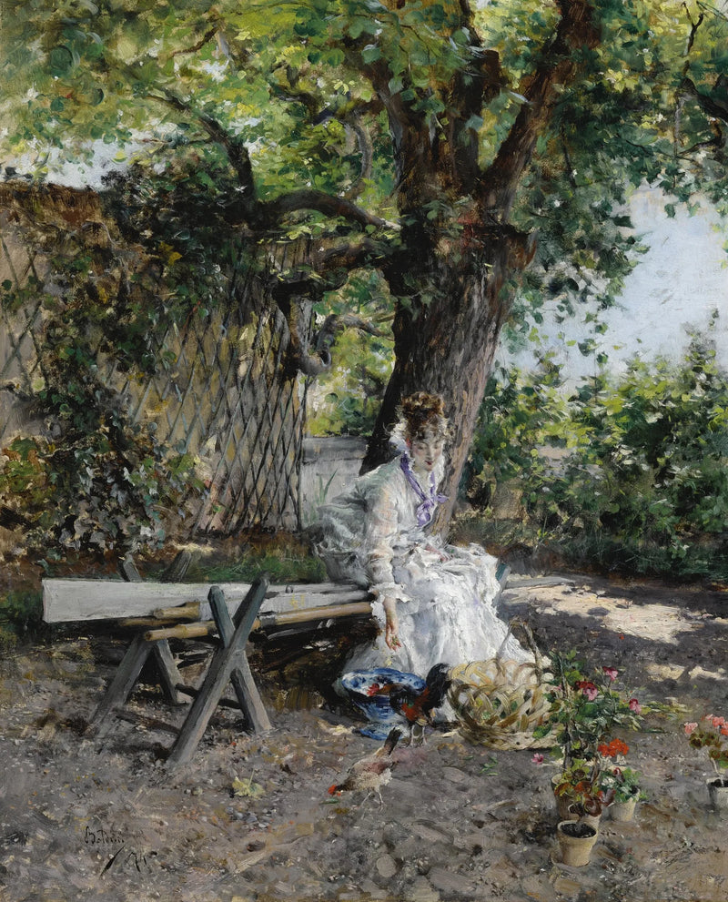 Nel giardino - Giovanni Boldini