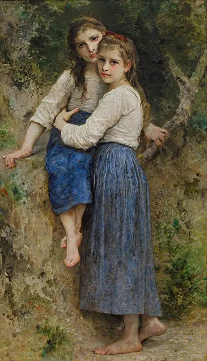 Reproduction du tableau « Dans les bois - Bouguereau » par Alpha Reproduction en peinture à l’huile