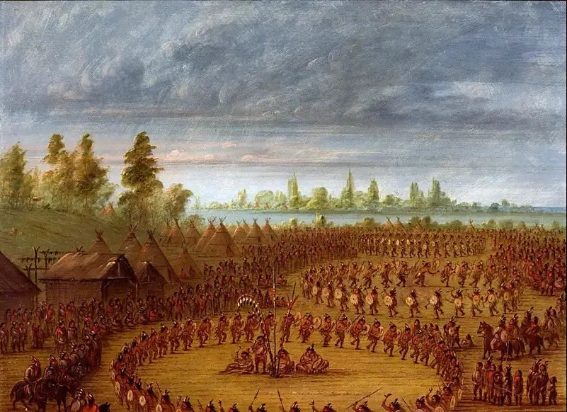 Danse di guerra degli Apache - George Catlin