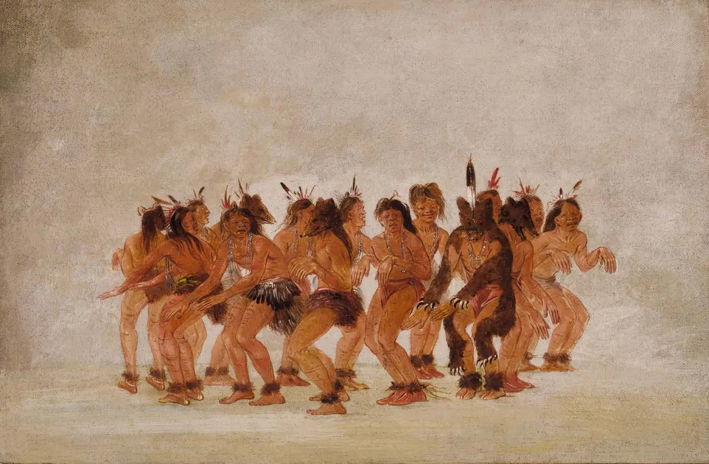 Danse de l’ours préparation à la chasse à l’ours - George Catlin - Alpha Reproduction