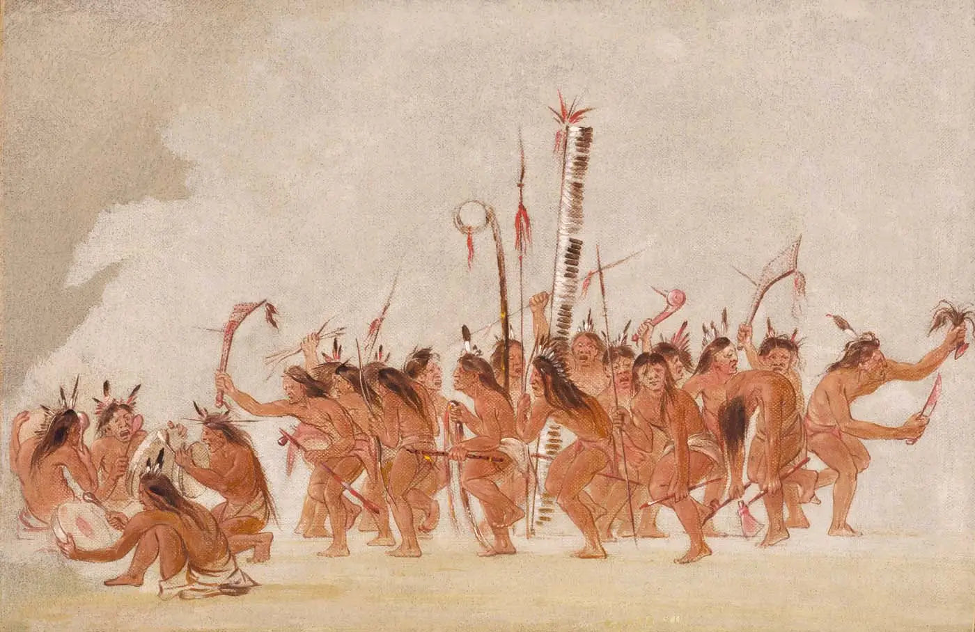Danse des Braves Ojibwa - George Catlin - Alpha Reproduction