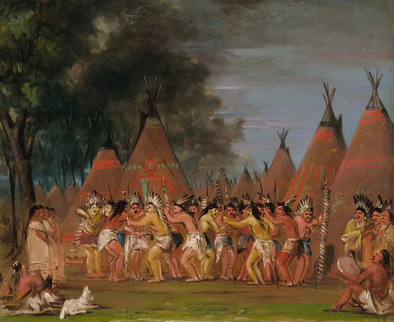 Danse dei capi, foce del fiume Teton - George Catlin