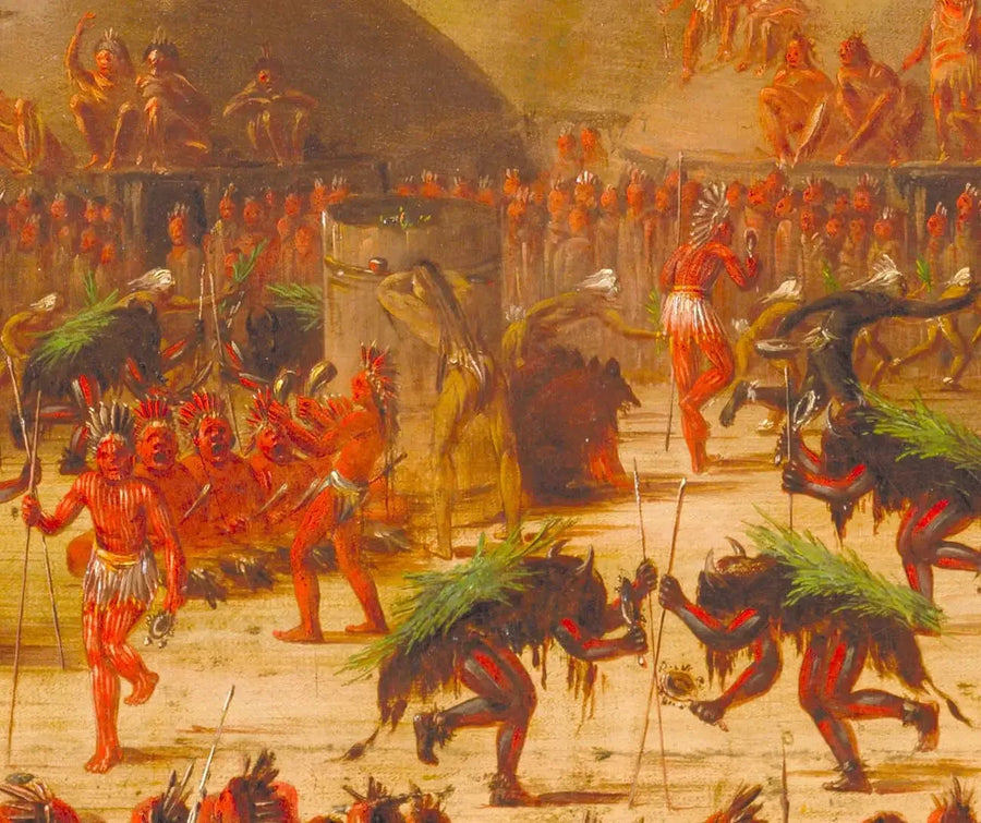 Danse du toro, cerimonia Mandan O-kee-pa - George Catlin