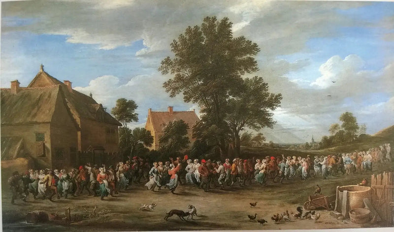 Danse del villaggio con una folla - David Teniers il Giovane