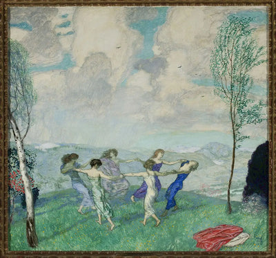 Reproduction du tableau « Danse en Cercle - Franz Von Stuck » par Alpha Reproduction en peinture à l’huile