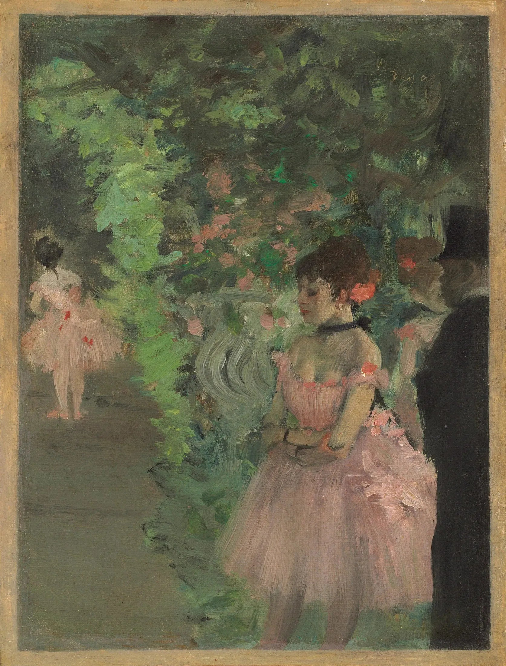 Danseurs dans les coulisses - Edgar Degas image 1 tableau peint à l’huile sur toile