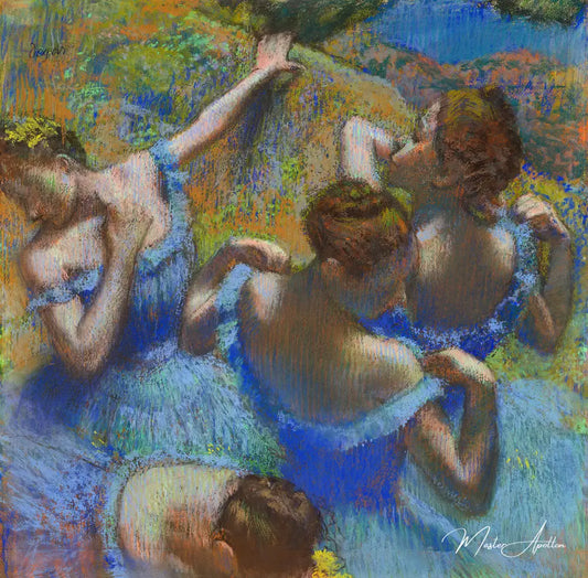 Danseuses en bleu - Edgar Degas - Reproductions de tableaux et peintures haut de gamme