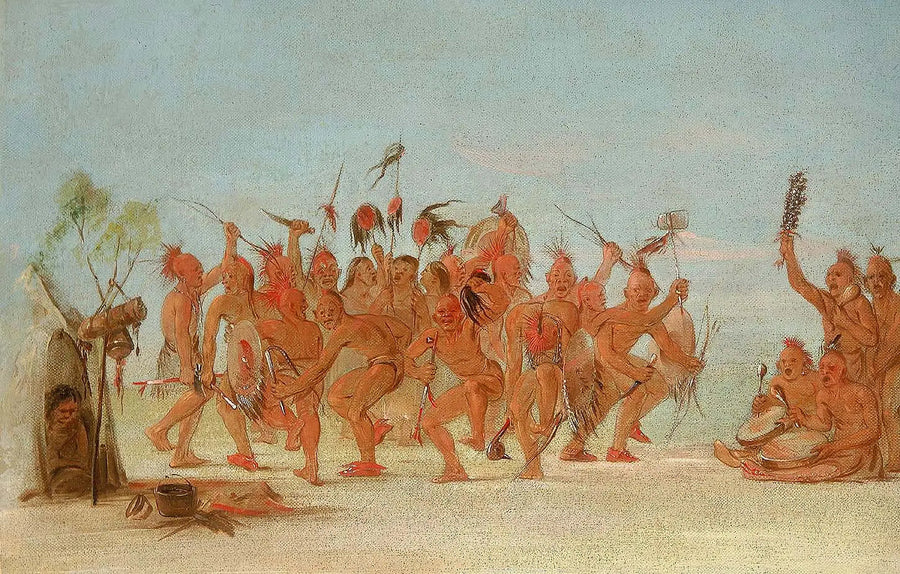 Dansez sur le sac de médecine des bravi - George Catlin