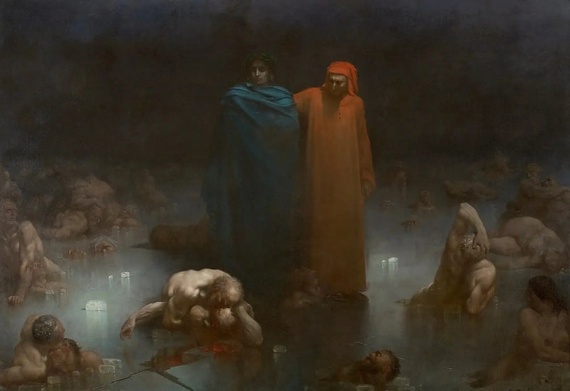Dante e Virgilio nel nono cerchio dell'Inferno - Gustave Doré
