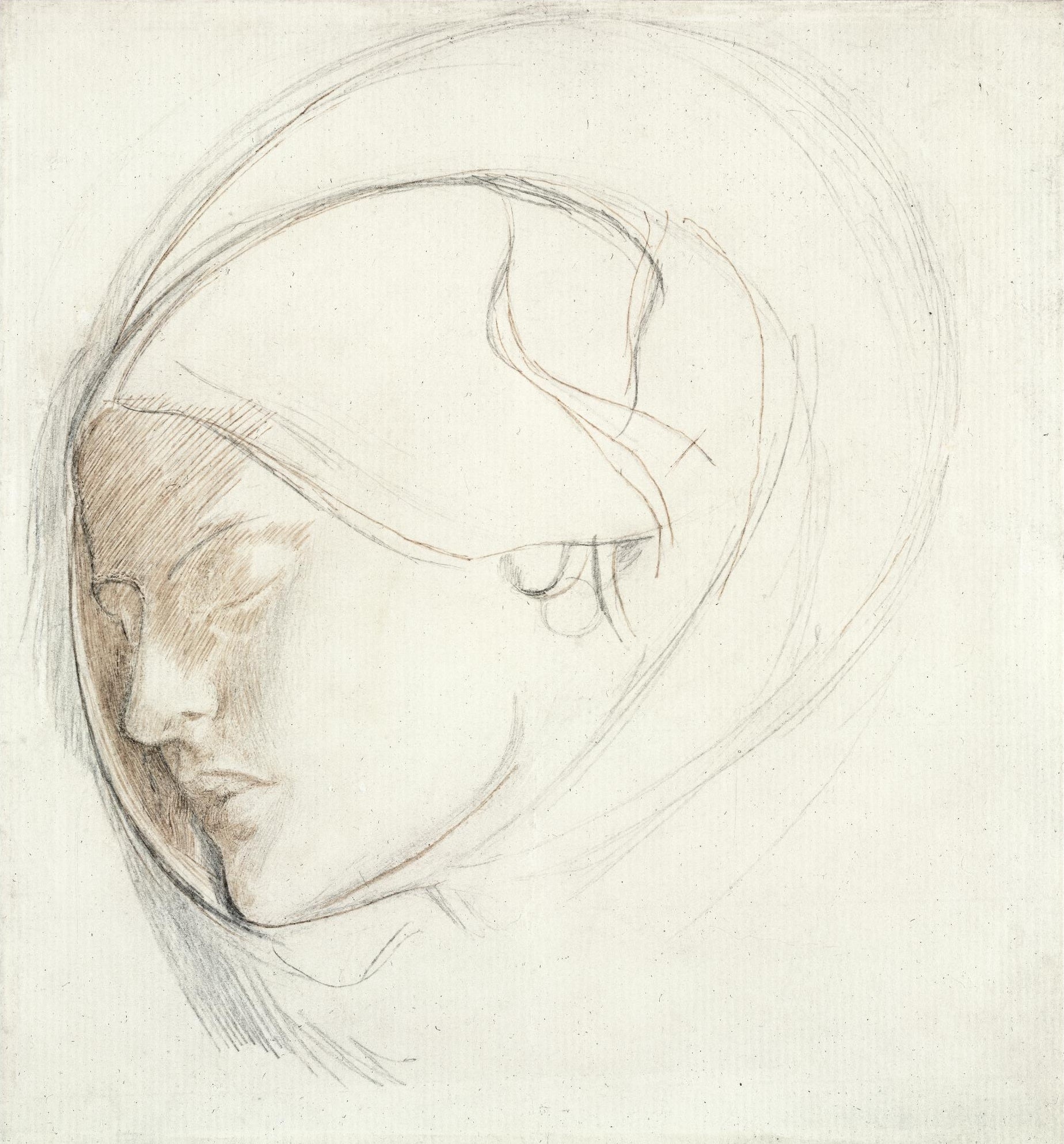 Found, study for the woman - Dante Gabriel Rossetti