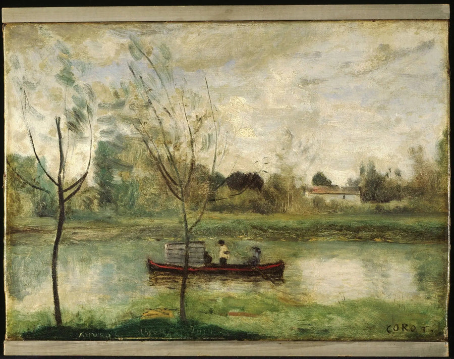 Daubigny lavora sul suo « Botin » vicino ad Auvers-sur-Oise - Jean-Baptiste Camille Corot