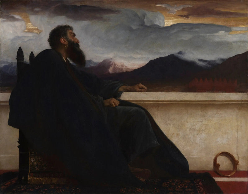 David : « Oh ! se avessi ali come una colomba! Allora volerei via e sarei in riposo. » Salmo 55:6 - Frederic Leighton