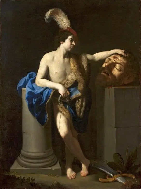 David vincitore di Golia. - Guido Reni