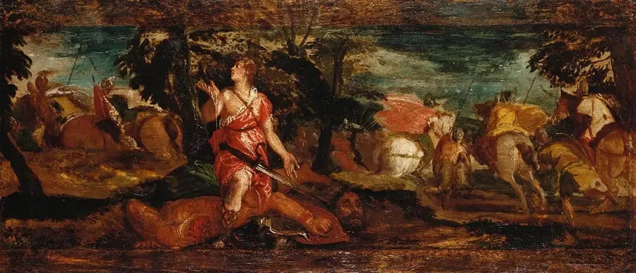 David Victorieux sur Goliath - Paolo Veronese