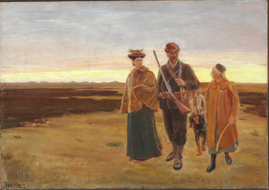 Di ritorno dalla caccia. Studio. -Michael Peter Ancher