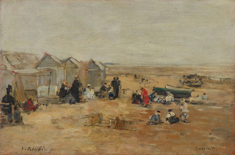 Deauville. Scena di spiaggia - Eugène Boudin