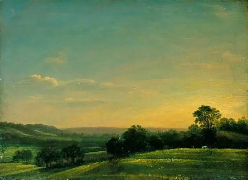 Dedham Vale, soirée - John Constable image 1 copie peinte à la main à l’huile